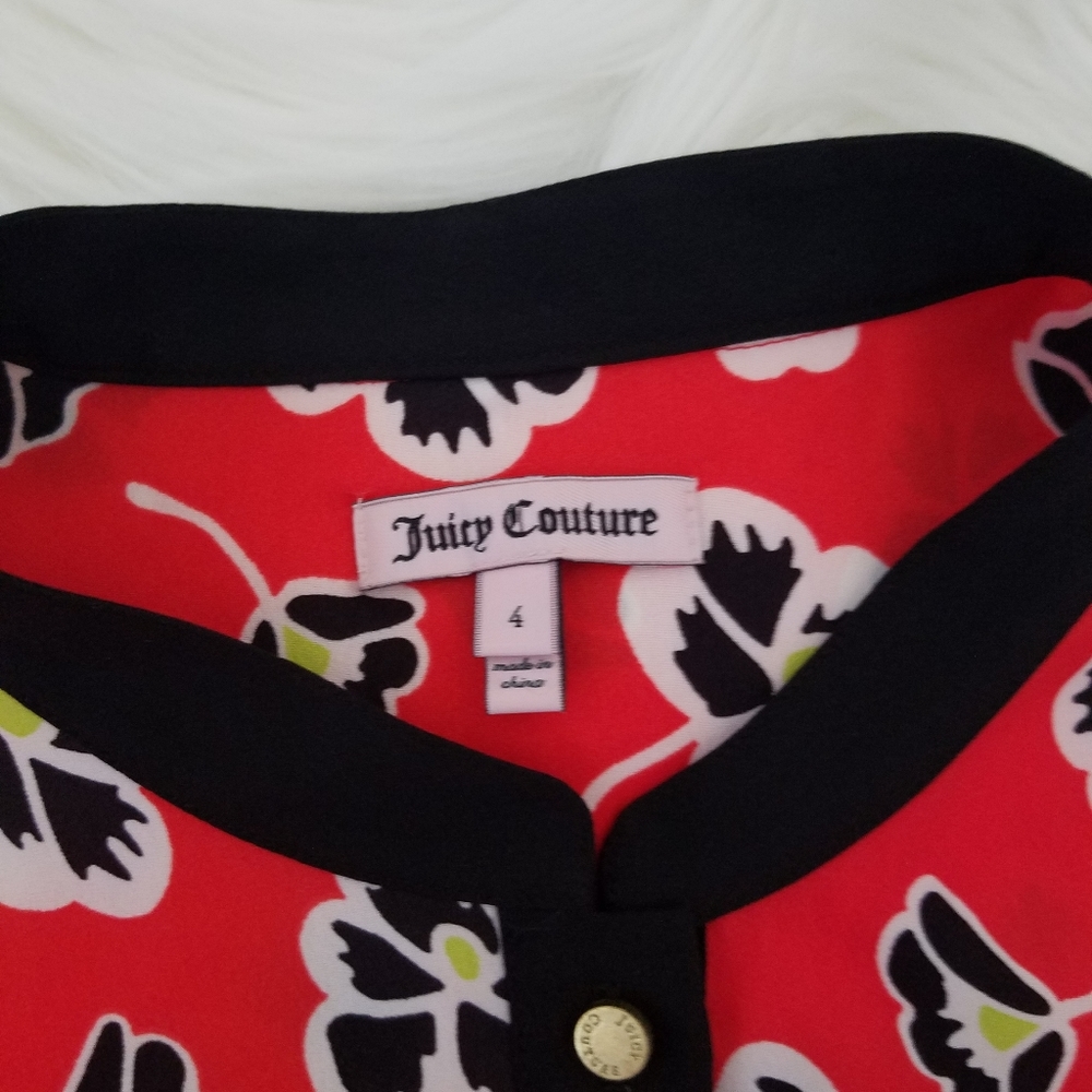 Juicy Couture Long Sleeve Floral Dress Size 4 - Picture 6 of 12